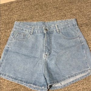 SHEIN High Rise Denim Shorts- NEVER worn